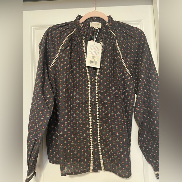 Sezane Beatriz Shirt Blouse. Mini flowers. BNWT. - Picture 2 of 4